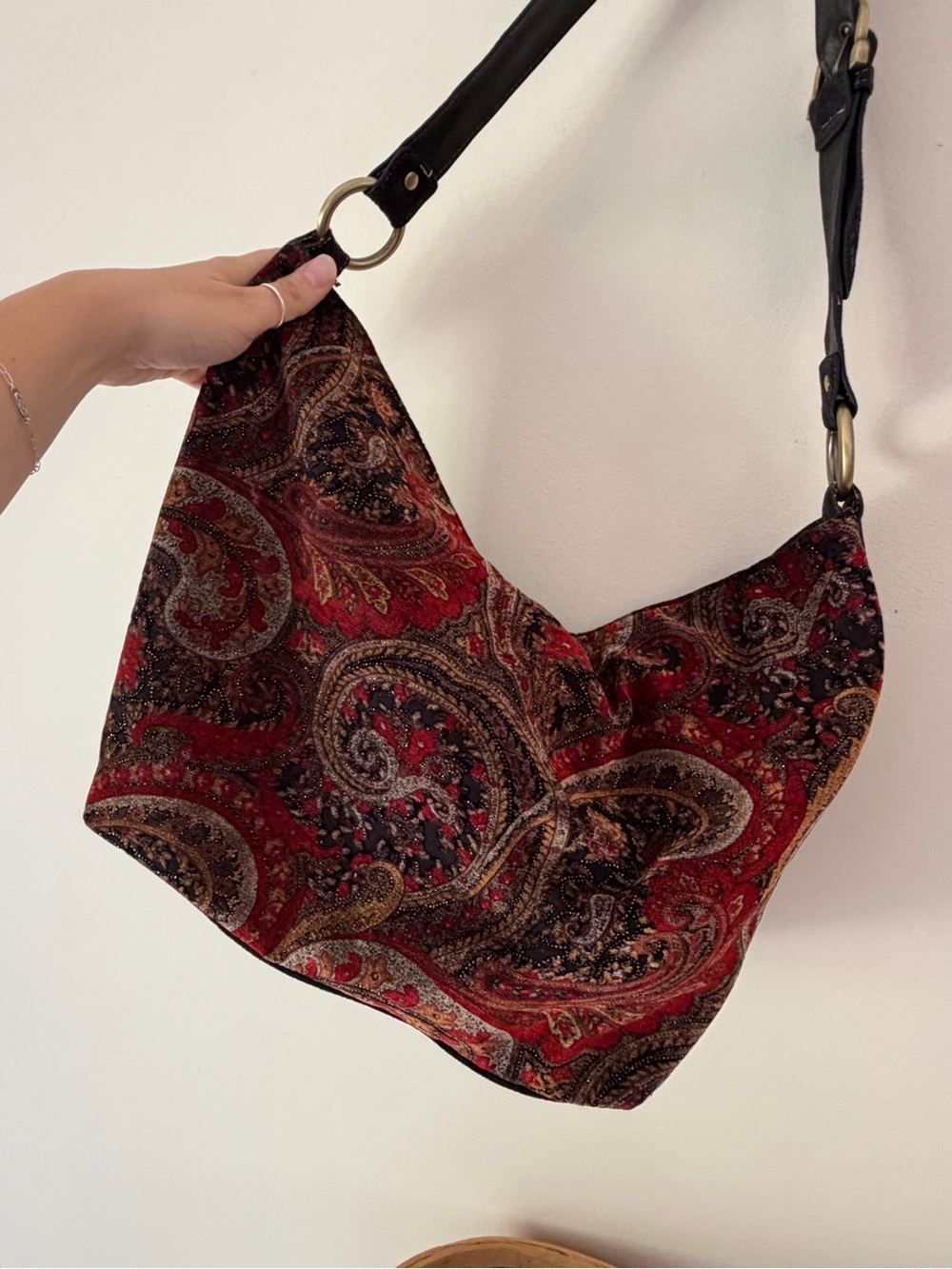 Grandma chic bohemian hobo bag